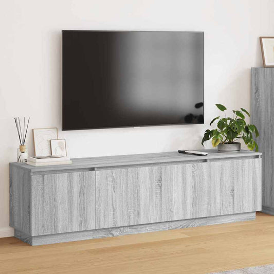 Tv-skab Med Led Grå Sonoma-eg 180 X 38 X 49 Cm Konstrueret Træ - Hovedbillede