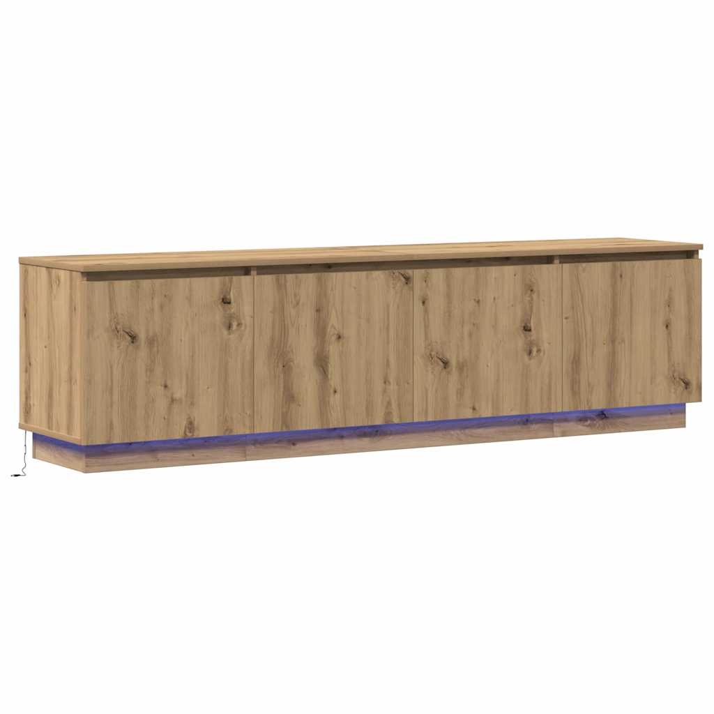 Tv-skab Med Led Artisan Eg 180 X 38 X 49 Cm Konstrueret Træ - Billede 2