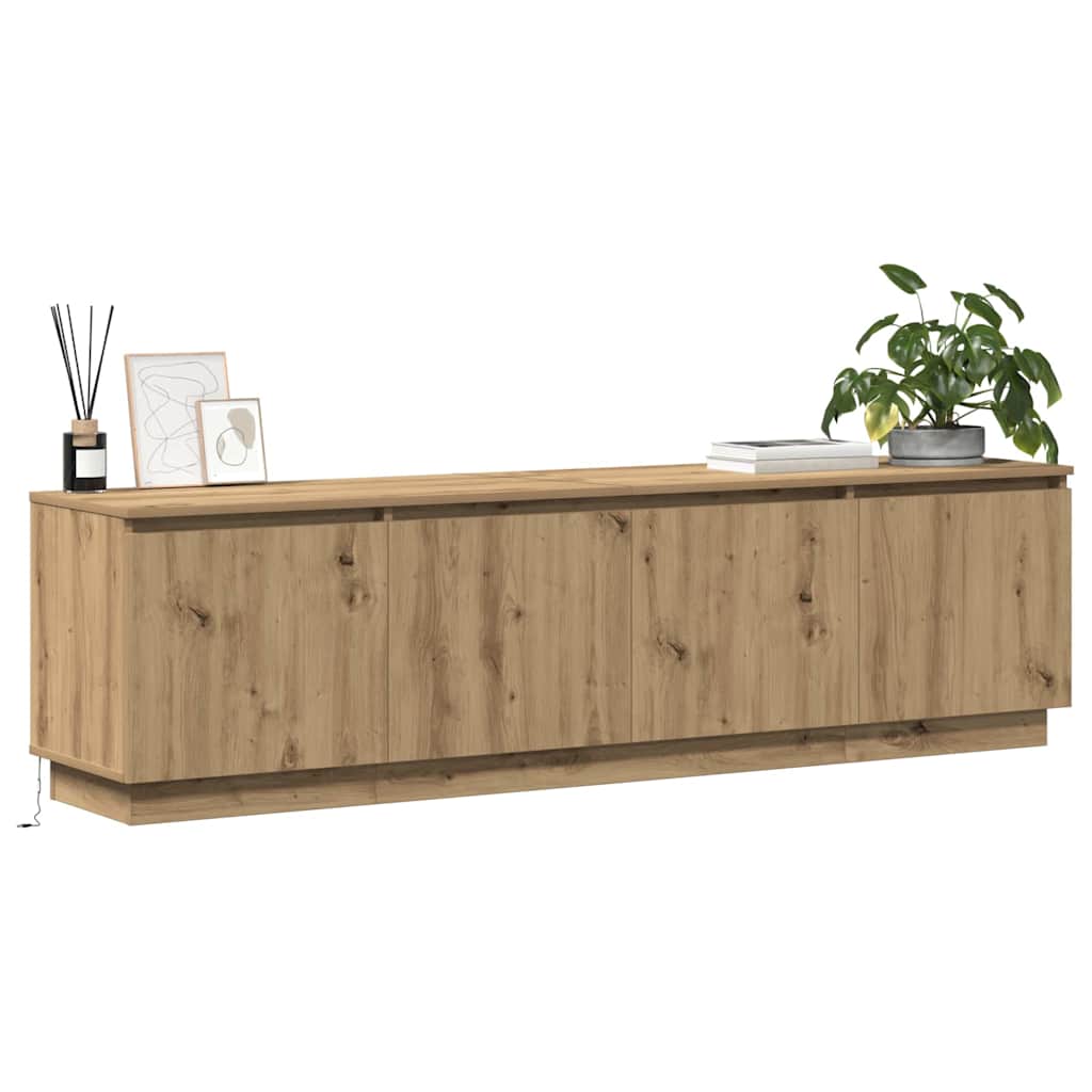Tv-skab Med Led Artisan Eg 180 X 38 X 49 Cm Konstrueret Træ - Billede 3