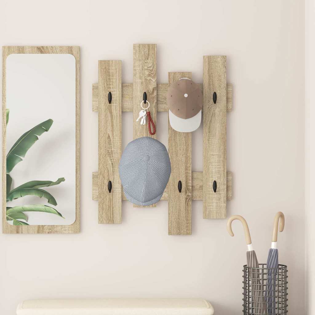 Vægmonteret Jakkeholder 60 X 3 X 82 Cm Konstrueret Træ - Variant 874477