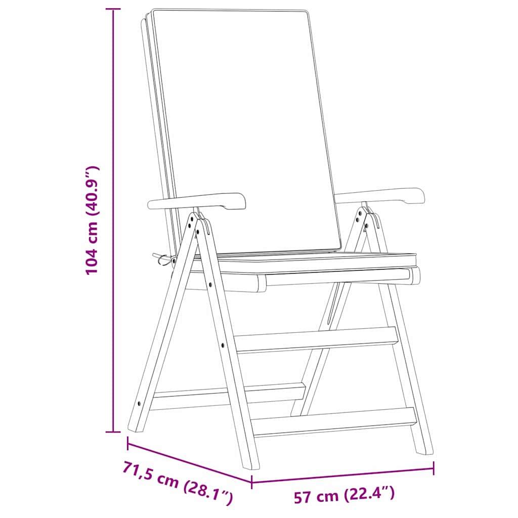 Have Stol Og 57 X 71,5 X 104 Cm Massiv Teaktræ - Billede 9