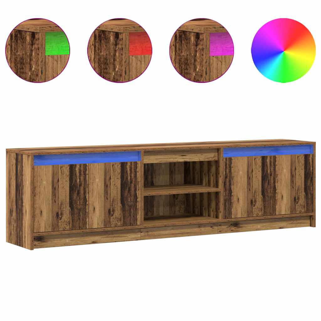Tv-skab Brun 180 X 34 X 50 Cm Konstrueret Træ - Billede 4