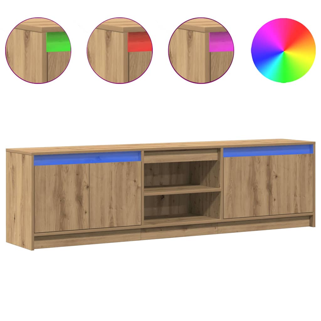 Tv-skab Brun 182 X 34 X 50 Cm Konstrueret Træ - Billede 4