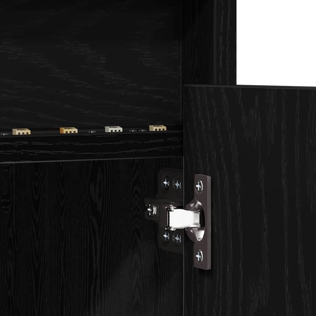 Tv-skab Sort 182 X 34 X 50 Cm Konstrueret Træ - Billede 10