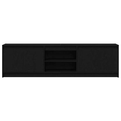 Tv-skab Sort 182 X 34 X 50 Cm Konstrueret Træ - Billede 7
