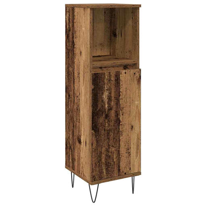 Badeværelsesmøbel Sæt 3 Pcs Gammelt Træ 30 X 30 X 180 Cm - Billede 3