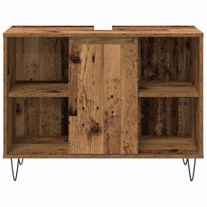 Badeværelsesmøbel Sæt 3 Pcs Gammelt Træ 30 X 30 X 180 Cm - Billede 7