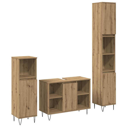 Badeværelsesmøbel Sæt 3 Pcs Artisan Egetræ 30 X 30 X 180 Cm - Hovedbillede