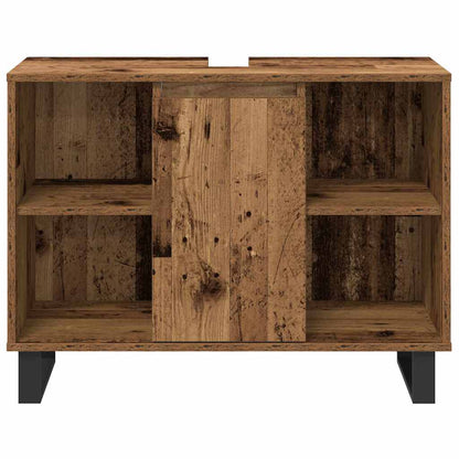 Badeværelsesmøbel Sæt Med Dør 3 Pcs Brun 30 X 30 X 180 Cm - Billede 7