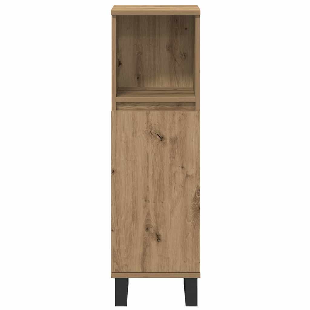 Badeværelsesmøbel Sæt Med Dør 3 Pcs Brun 30 X 30 X 180 Cm - Billede 6