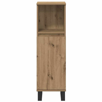 Badeværelsesmøbel Sæt Med Dør 3 Pcs Brun 30 X 30 X 180 Cm - Billede 6