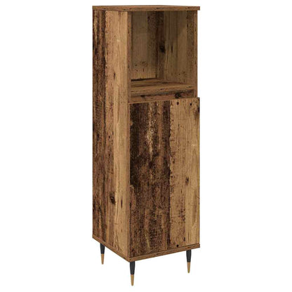 Møbel Sæt Til Badeværelse 3 Pcs Gammelt Træ 30 X 30 X 180 Cm - Billede 3