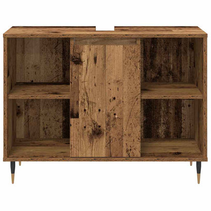 Møbel Sæt Til Badeværelse 3 Pcs Gammelt Træ 30 X 30 X 180 Cm - Billede 7