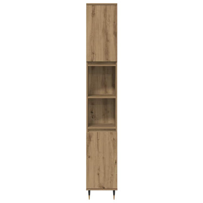 Møbel Sæt Til Badeværelse 3 Pcs Artisan Egetræ 30 X 30 X 180 Cm - Billede 8