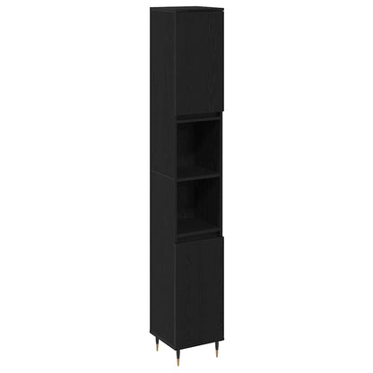 Møbel Sæt Til Badeværelse Andet 3 Pcs Sort Eg 30 X 30 X 180 Cm - Billede 5