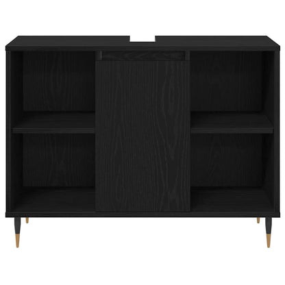 Møbel Sæt Til Badeværelse Andet 3 Pcs Sort Eg 30 X 30 X 180 Cm - Billede 7