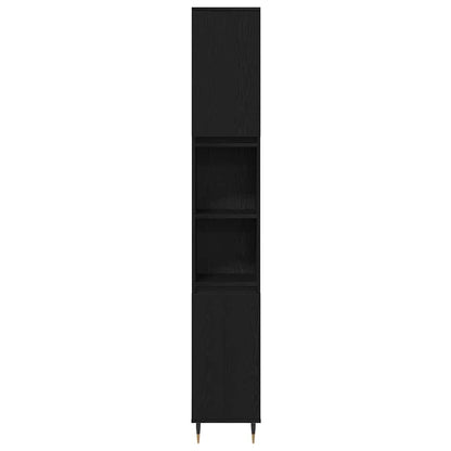 Møbel Sæt Til Badeværelse Andet 3 Pcs Sort Eg 30 X 30 X 180 Cm - Billede 8
