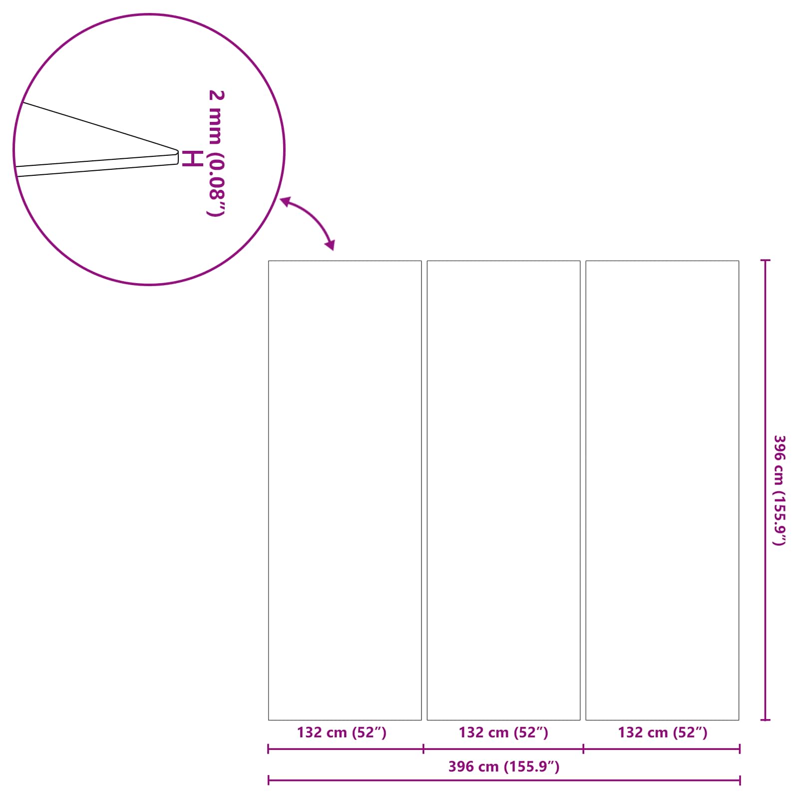 Pool Bundark 396 X 396 X 0,1 Cm Non-woven Stof - Billede 10