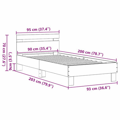 Sengestel Artisan Egetræ 90 200 Cm Konstrueret Træ - Billede 11