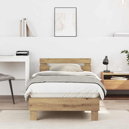 Sengestel Med Hovedgærde Artisan Eg 90 190 Cm Konstrueret Træ - Hovedbillede