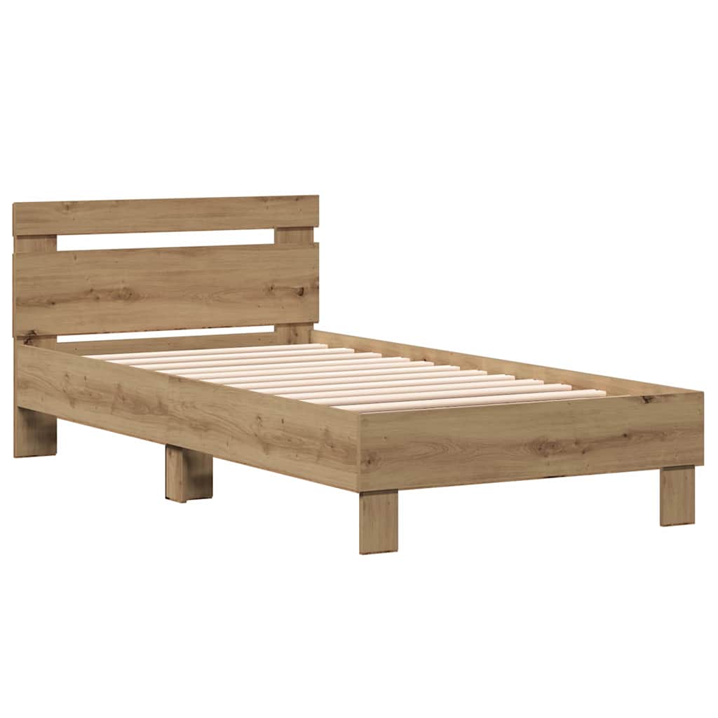 Sengestel Med Hovedgærde Artisan Eg 90 190 Cm Konstrueret Træ - Billede 2