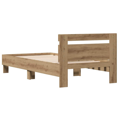 Sengestel Med Hovedgærde Artisan Eg 90 190 Cm Konstrueret Træ - Billede 8