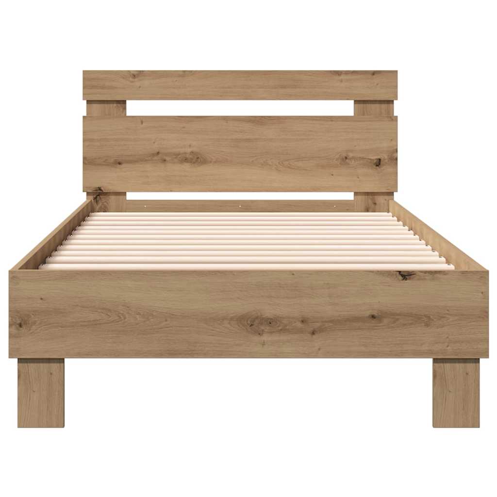 Sengestel Med Hovedgærde Artisan Eg 90 190 Cm Konstrueret Træ - Billede 6