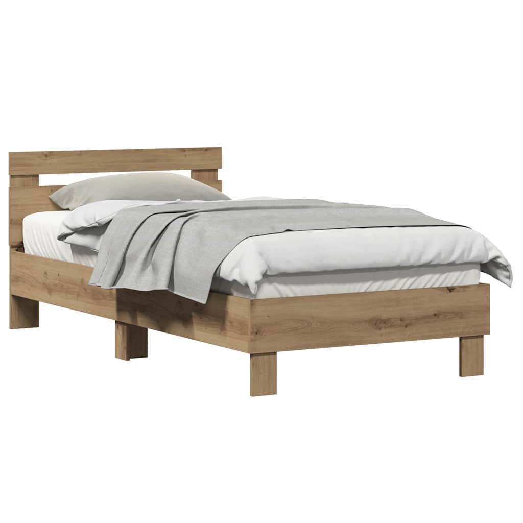 Sengestel Med Hovedgærde Artisan Eg 90 190 Cm Konstrueret Træ - Billede 3