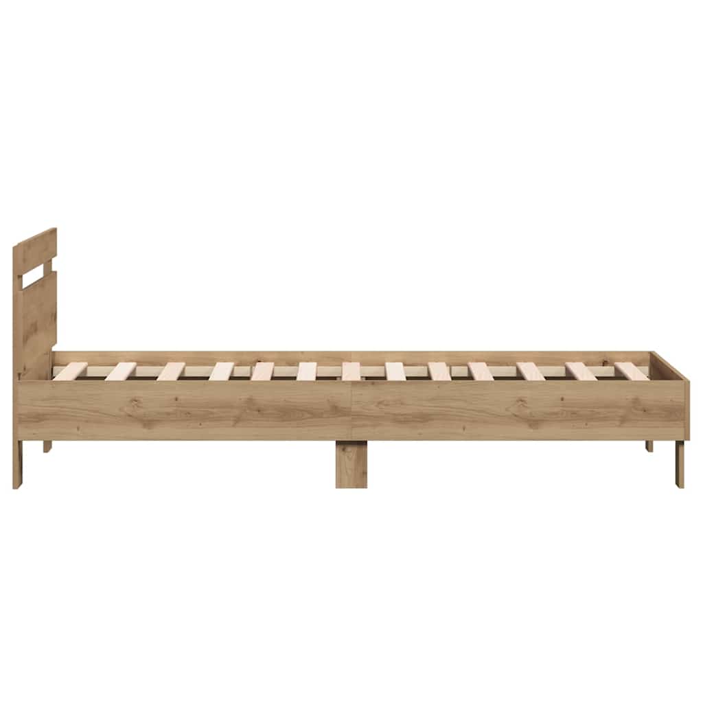 Sengestel Med Hovedgærde Artisan Eg 90 190 Cm Konstrueret Træ - Billede 7