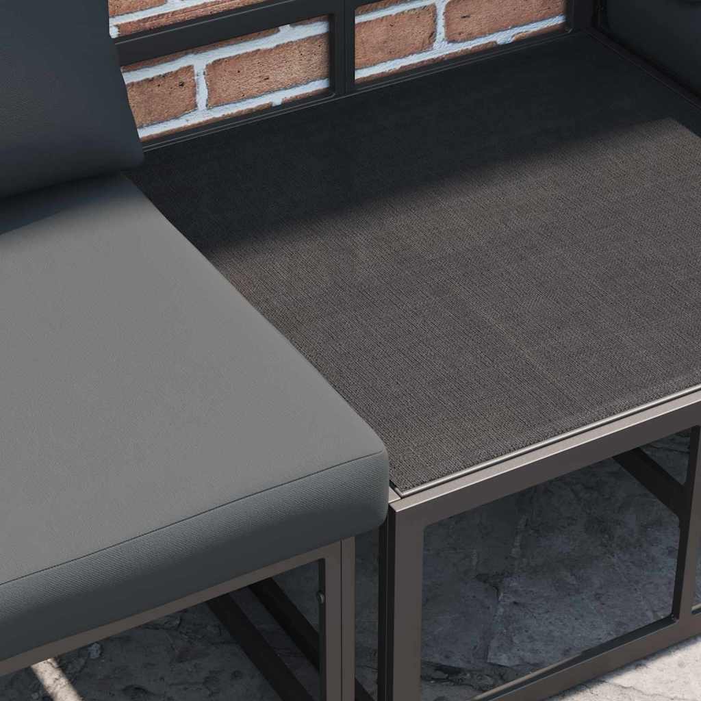 Havesofa Sæt Med Pude 11 Dele Aluminium - Billede 4