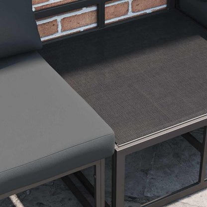 Havesofa Sæt Med Pude 11 Dele Aluminium - Billede 4