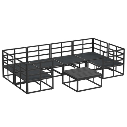 Havesofa Sæt Med Pude 7 Dele Aluminium - Billede 8