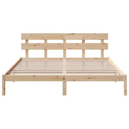 Sengestel Brun 180 200 Cm Massivt Fyrretræ - Billede 6