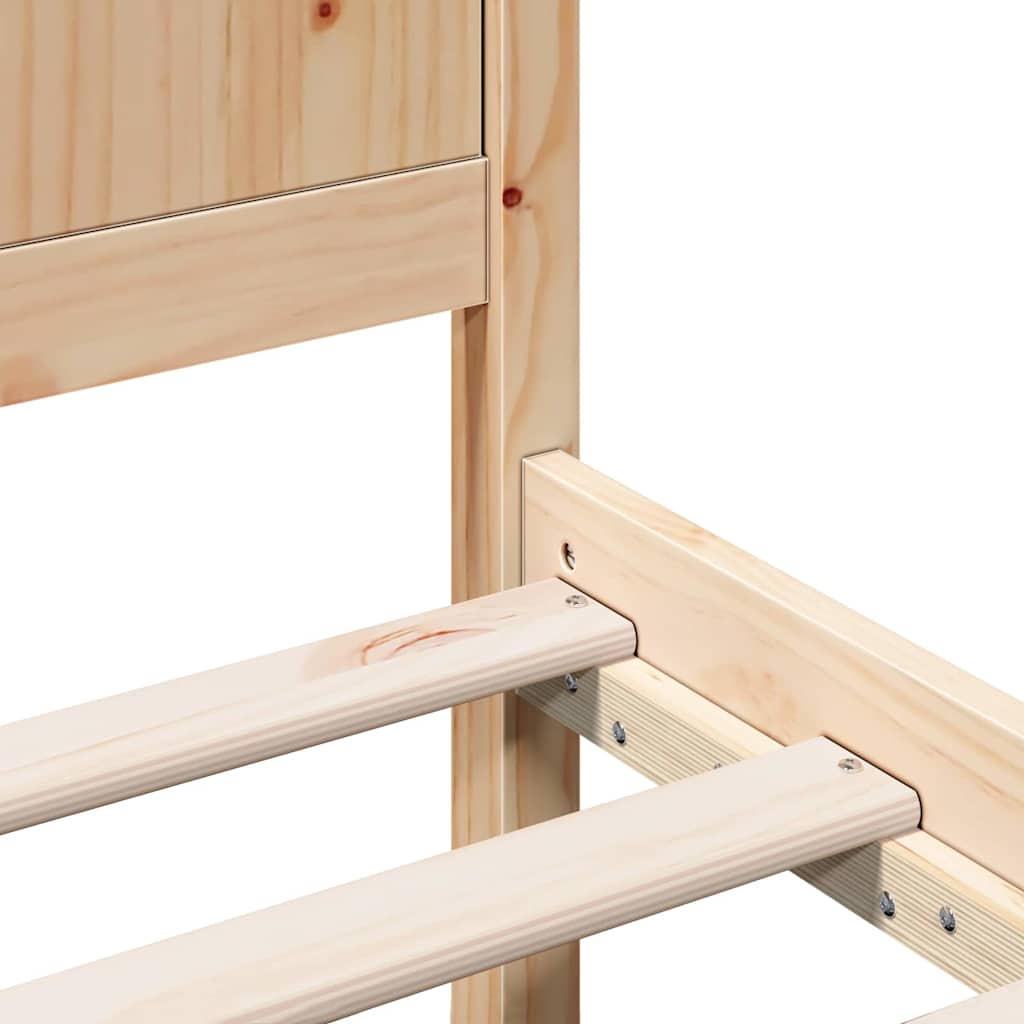 Sengestel Brun 140 190 Cm Massivt Fyrretræ - Billede 9