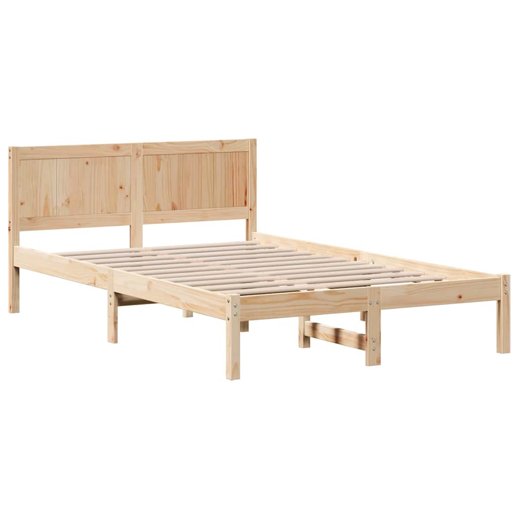 Sengestel Brun 140 X 190 Cm Massivt Fyrretræ - Billede 2