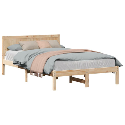 Sengestel Brun 140 190 Cm Massivt Fyrretræ - Billede 3