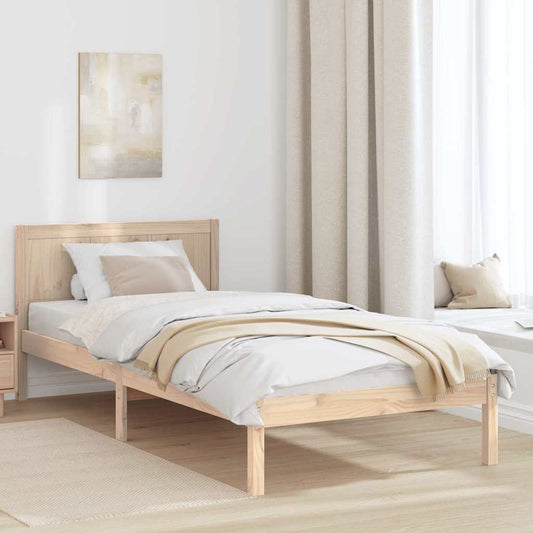 Sengestel Brun 100 200 Cm Massivt Fyrretræ - Hovedbillede