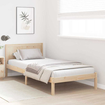 Sengestel Brun 100 200 Cm Massivt Fyrretræ - Billede 5