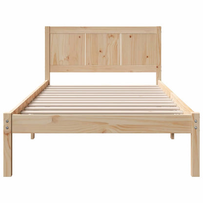 Sengestel Brun 100 200 Cm Massivt Fyrretræ - Billede 6