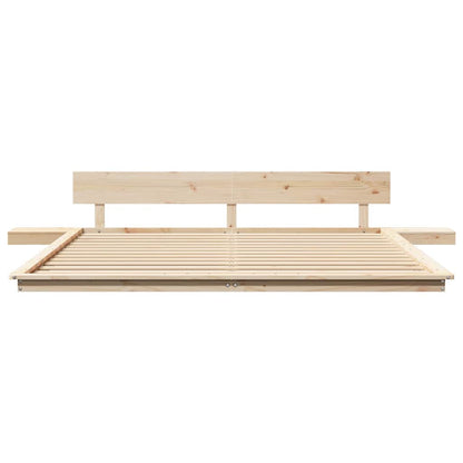 Sengestel Brun 200 X 200 Cm Træ - Billede 5