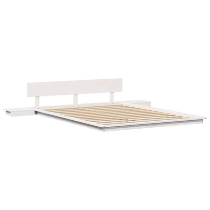 Sengestel Hvid 160 200 Cm Træ - Billede 2