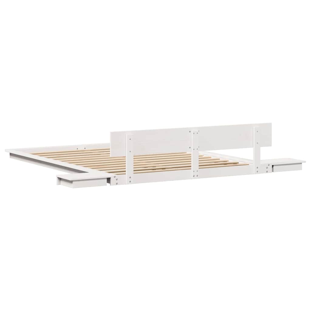 Sengestel Hvid 160 200 Cm Træ - Billede 7