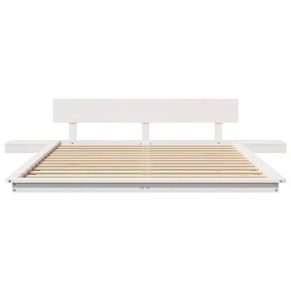 Sengestel Hvid 160 200 Cm Træ - Billede 5
