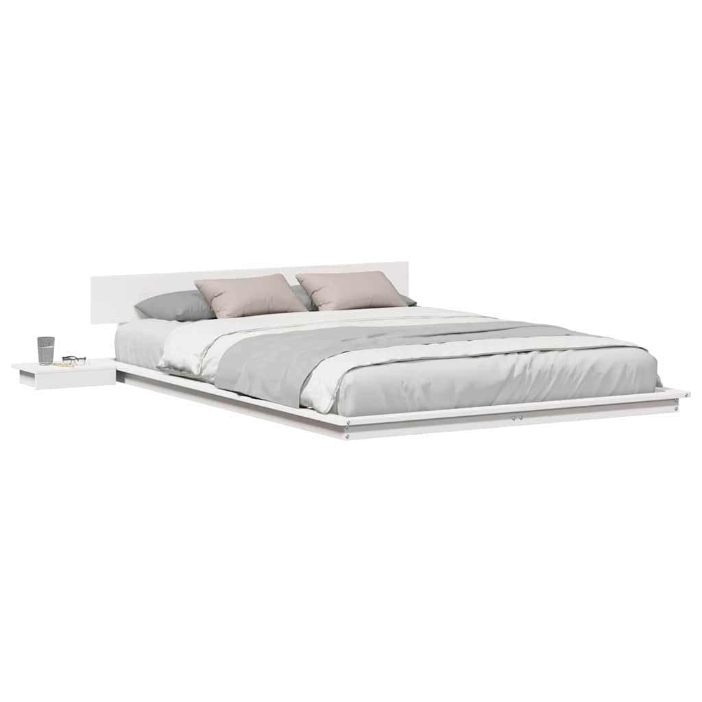 Sengestel Hvid 160 200 Cm Træ - Billede 3