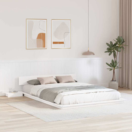 Sengestel Hvid 150 200 Cm Træ - Hovedbillede