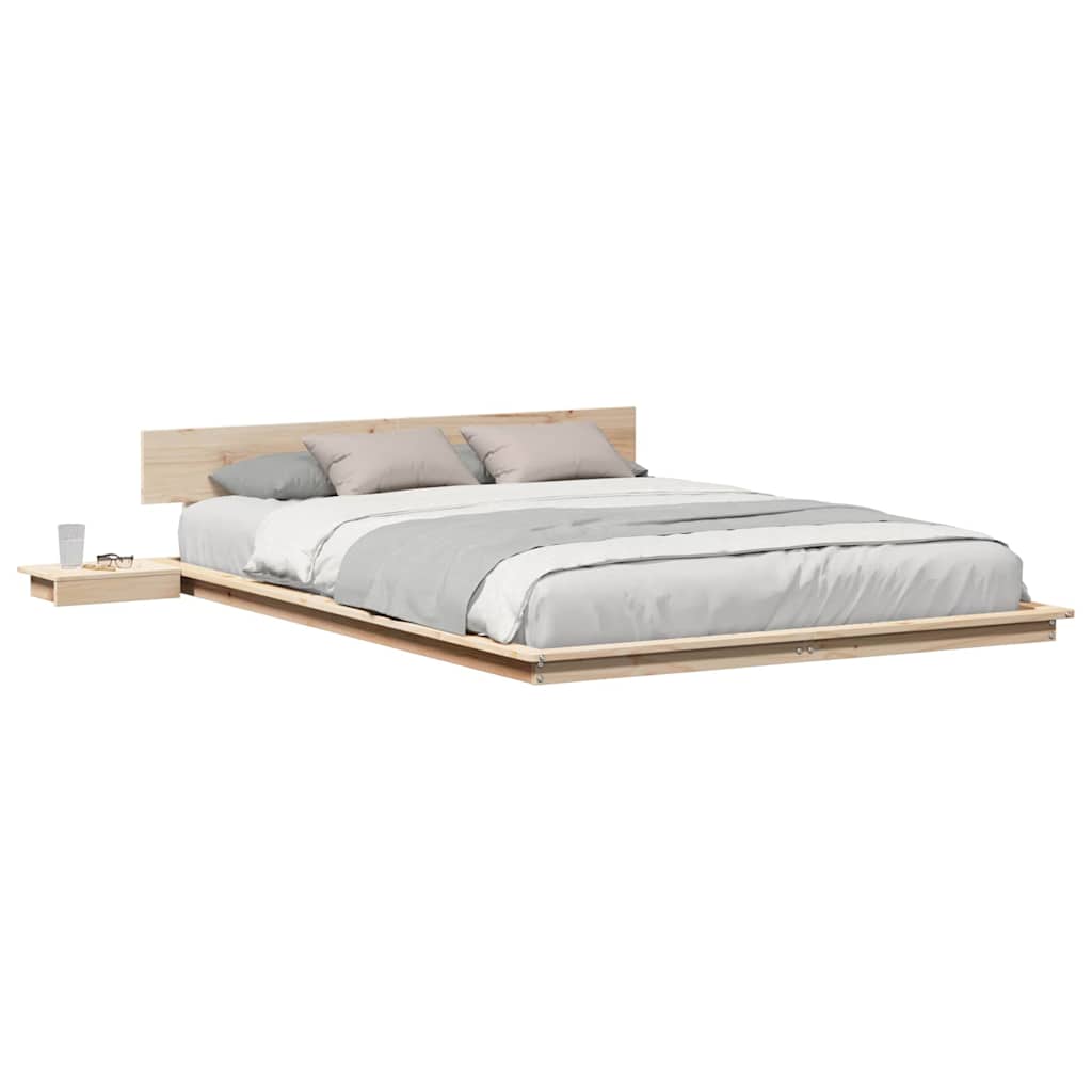 Sengestel Brun 140 200 Cm Træ - Billede 3