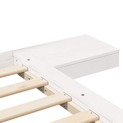 Sengestel Hvid 140 200 Cm Træ - Billede 8