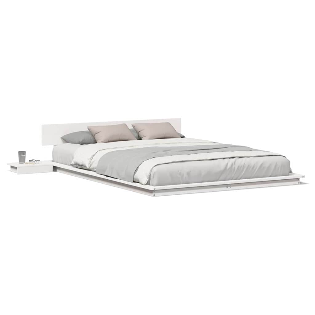 Sengestel Hvid 140 200 Cm Træ - Billede 4