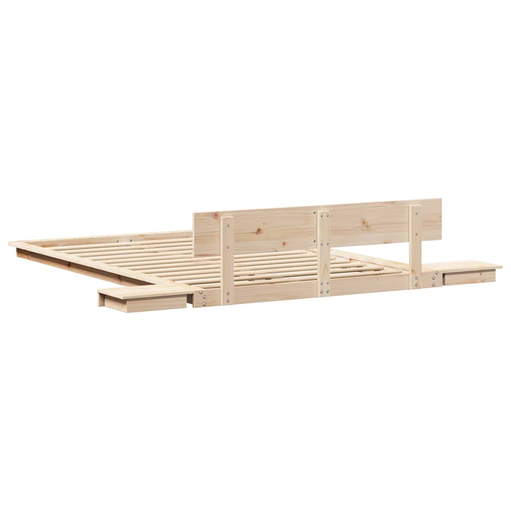 Sengestel Brun 140 190 Cm Træ - Billede 7
