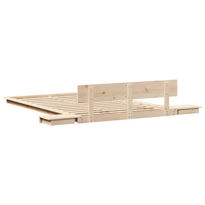 Sengestel Brun 140 190 Cm Træ - Billede 7
